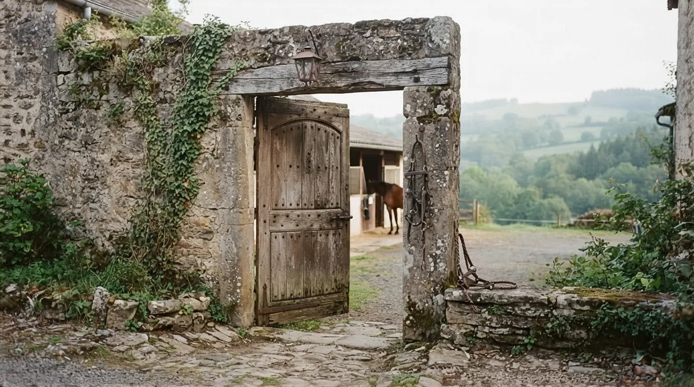 Entrée du Ferme Équi'libre, centre équestre à Angoisse