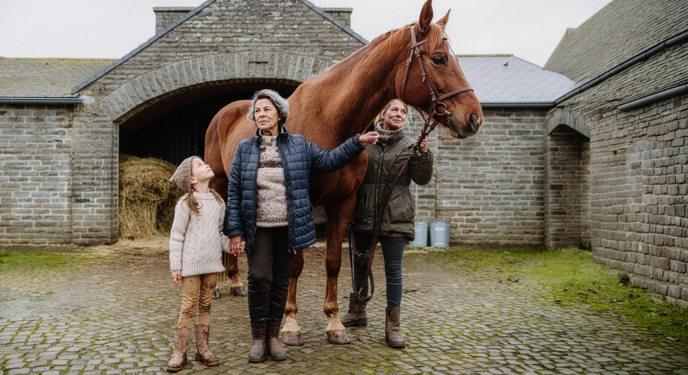 L'équipe du Ferme Équi'libre, centre équestre à Angoisse